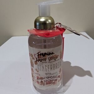 NEW Body Prescriptions Gingerbread Foaming Hand Soap with Dish Sponge an…